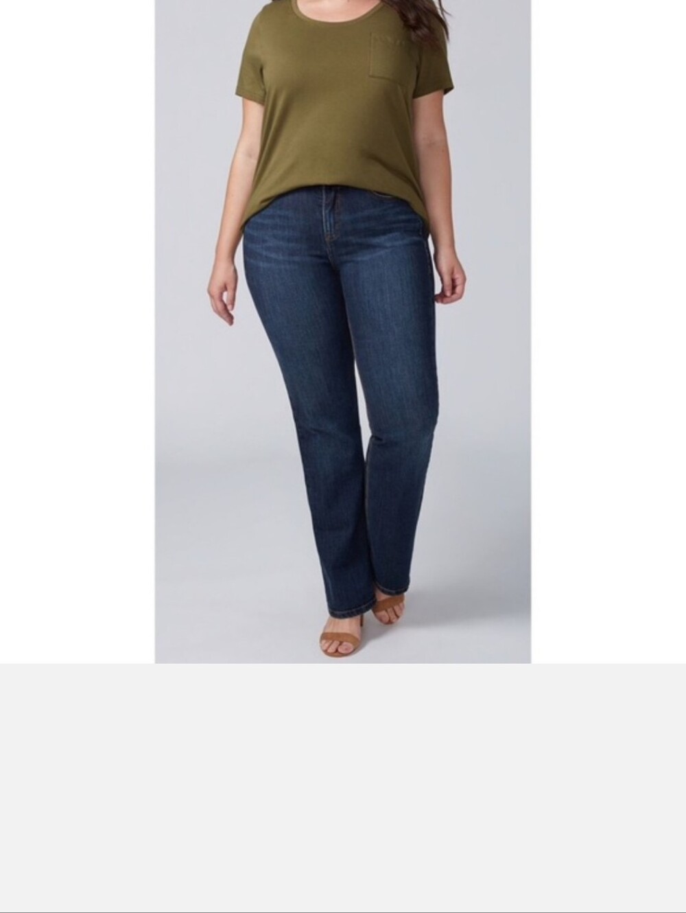 Tighter Tummy Technology Bootcut Jeans Lane Bryant 26 Tall.  New